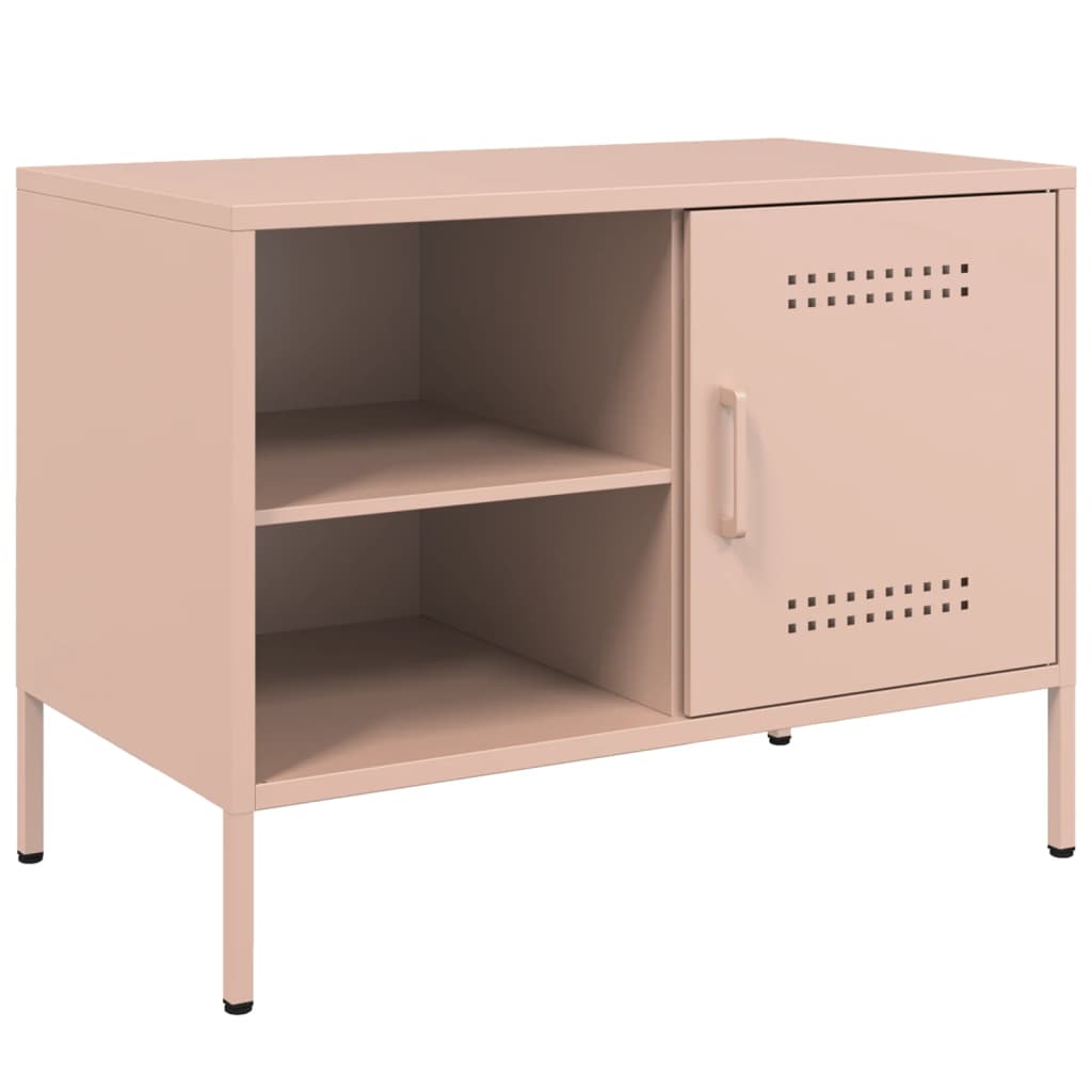 Tv-meubel 68x39x50,5 cm staal roze is nu te koop bij PeponiXL, paradijselijk wonen!