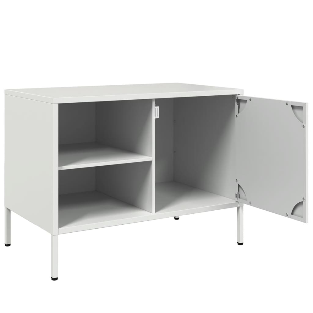 Tv-meubelen 2 st 68x39x50,5 cm staal wit is nu te koop bij PeponiXL, paradijselijk wonen!