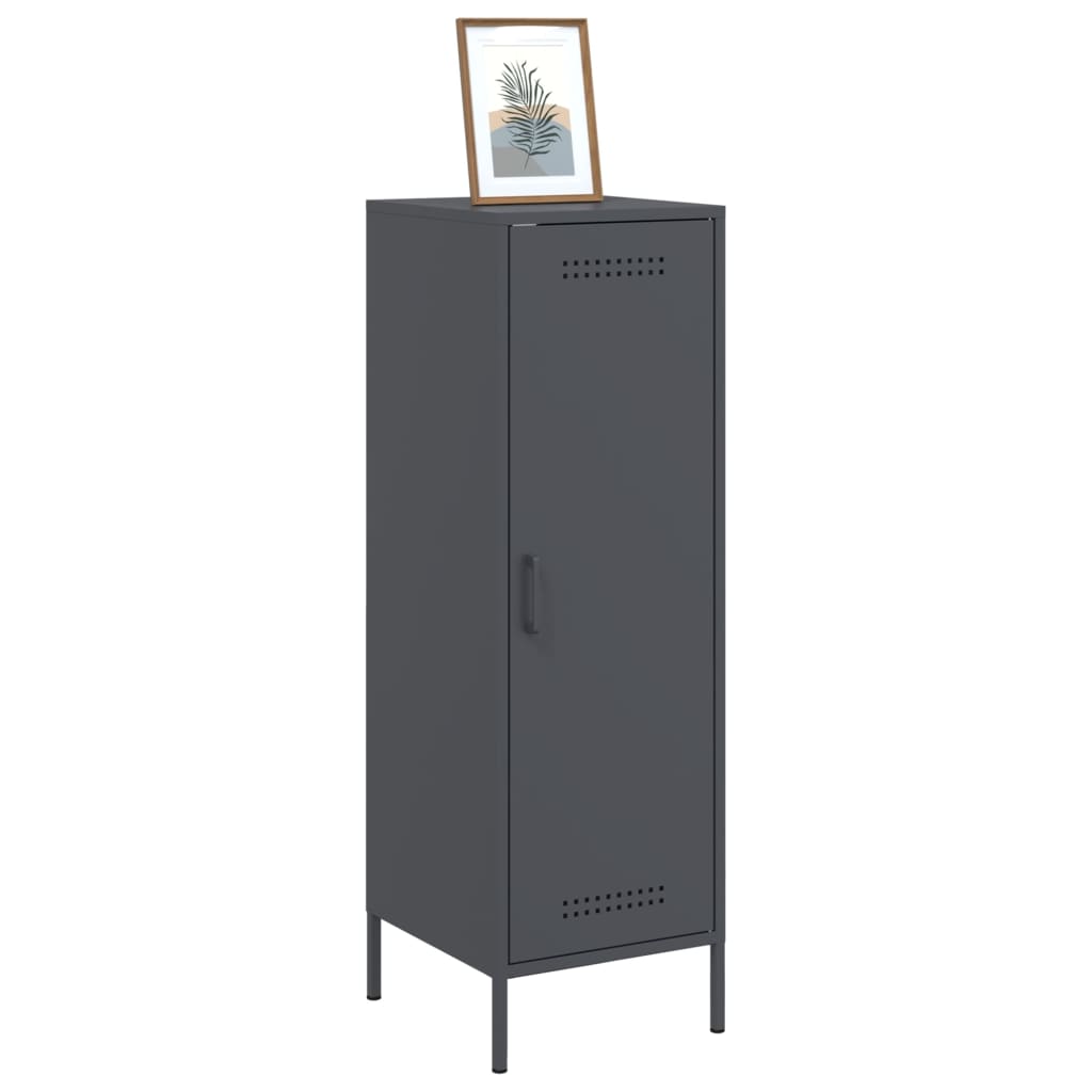 Hoge kast 36x39x113 cm staal antracietkleurig is nu te koop bij PeponiXL, paradijselijk wonen!