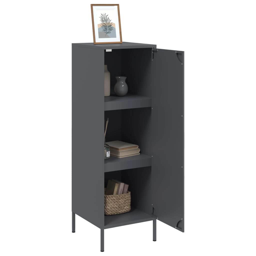 Hoge kast 36x39x113 cm staal antracietkleurig is nu te koop bij PeponiXL, paradijselijk wonen!