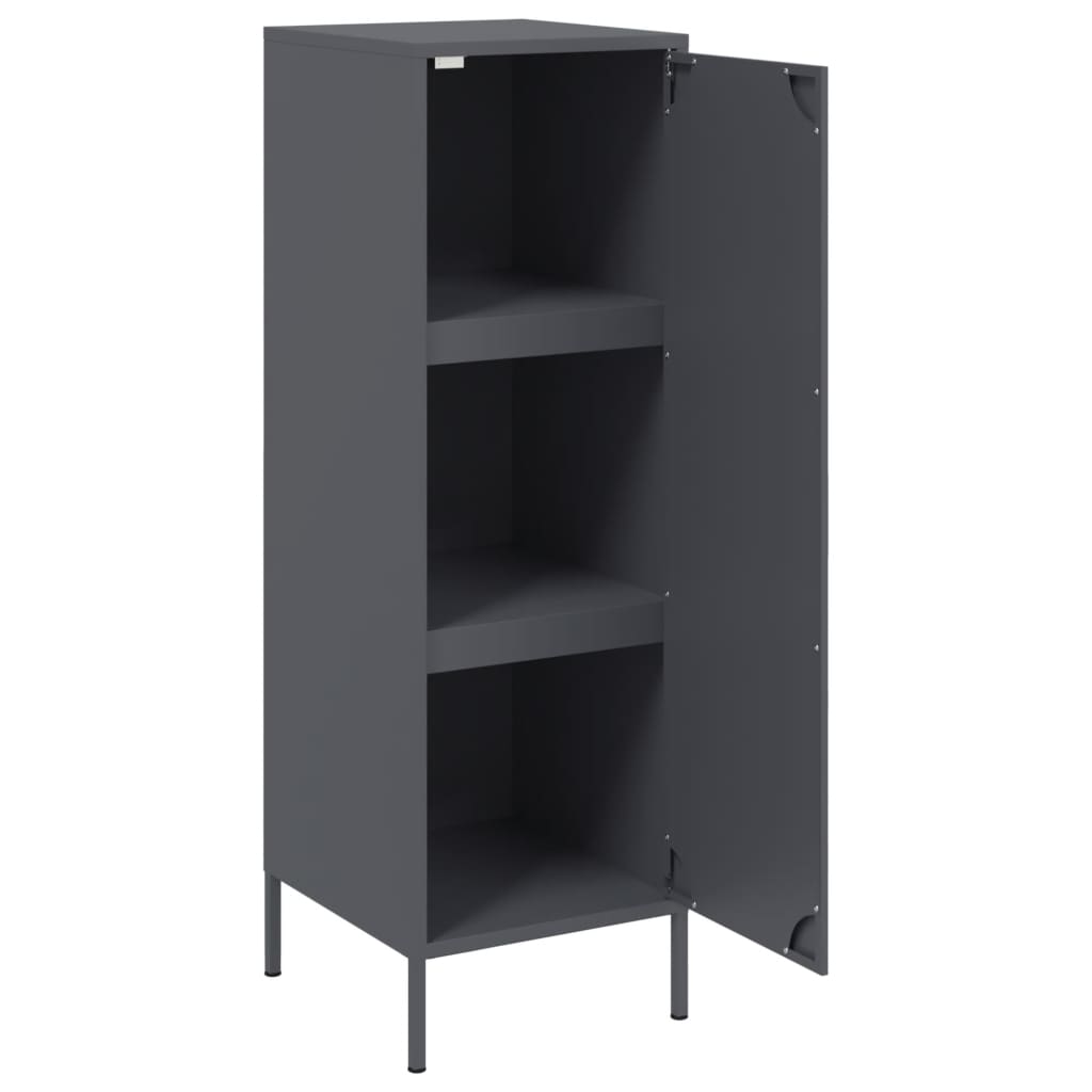 Hoge kast 36x39x113 cm staal antracietkleurig is nu te koop bij PeponiXL, paradijselijk wonen!