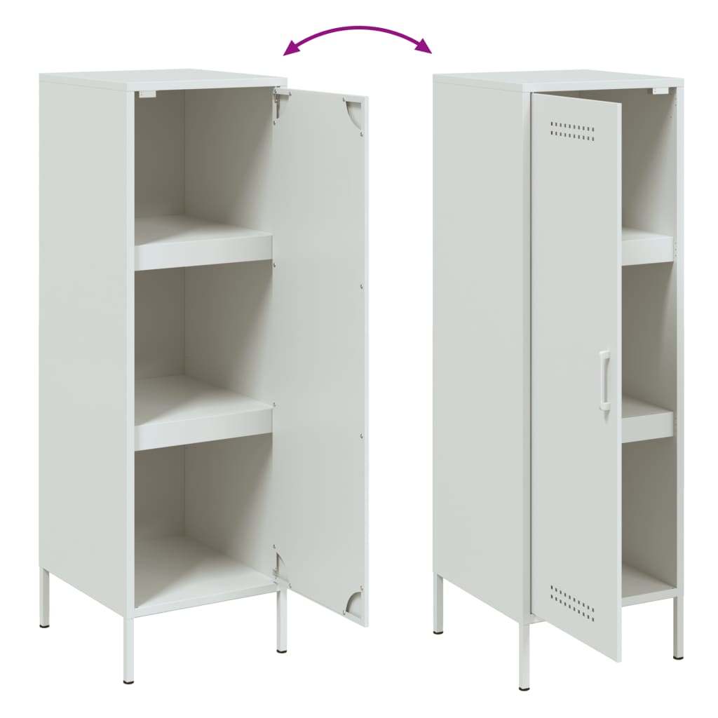 Hoge kast 36x39x113 cm staal wit is nu te koop bij PeponiXL, paradijselijk wonen!