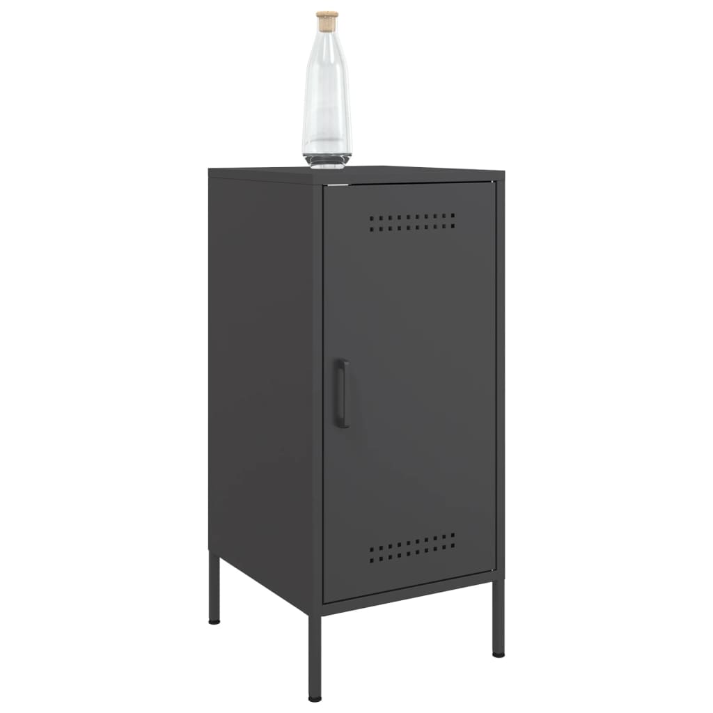 Dressoirs 2 st 36x39x79 cm staal zwart is nu te koop bij PeponiXL, paradijselijk wonen!