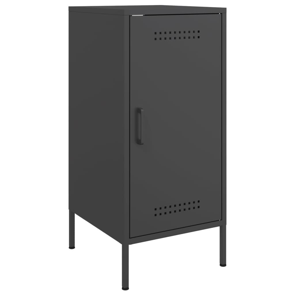 Dressoirs 2 st 36x39x79 cm staal zwart is nu te koop bij PeponiXL, paradijselijk wonen!