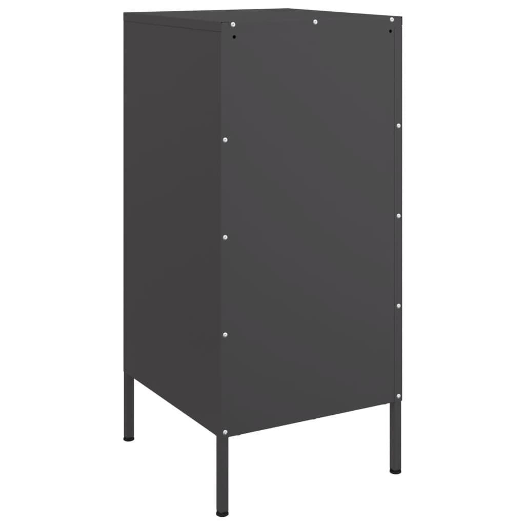 Dressoirs 2 st 36x39x79 cm staal zwart is nu te koop bij PeponiXL, paradijselijk wonen!