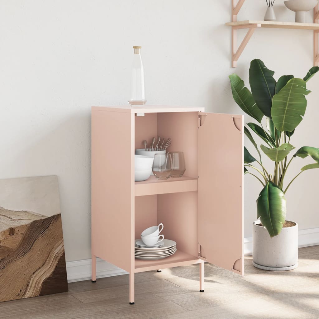Dressoir 36x39x79 cm staal roze is nu te koop bij PeponiXL, paradijselijk wonen!