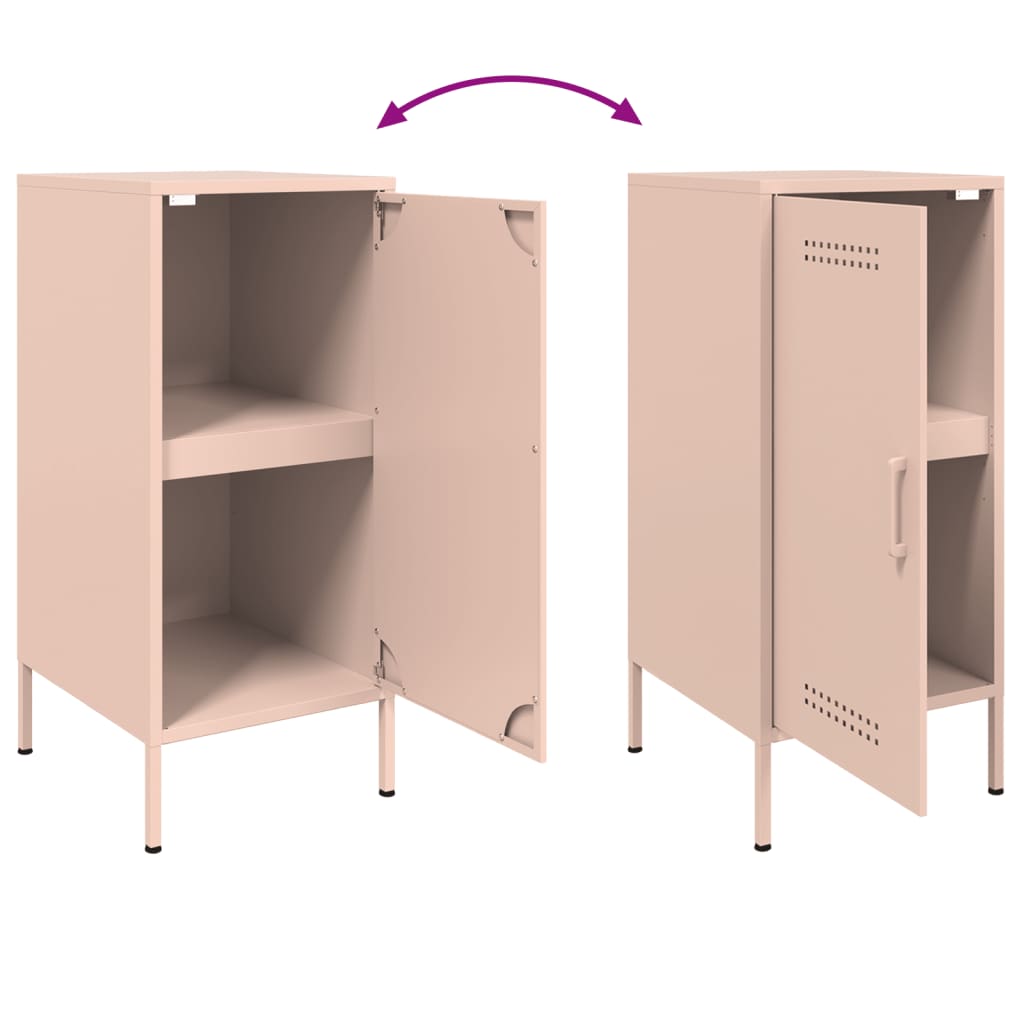 Dressoir 36x39x79 cm staal roze is nu te koop bij PeponiXL, paradijselijk wonen!