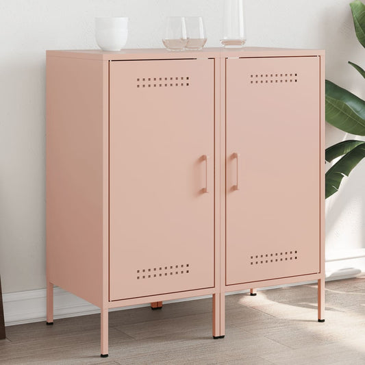 Dressoirs 2 st 36x39x79 cm staal roze is nu te koop bij PeponiXL, paradijselijk wonen!