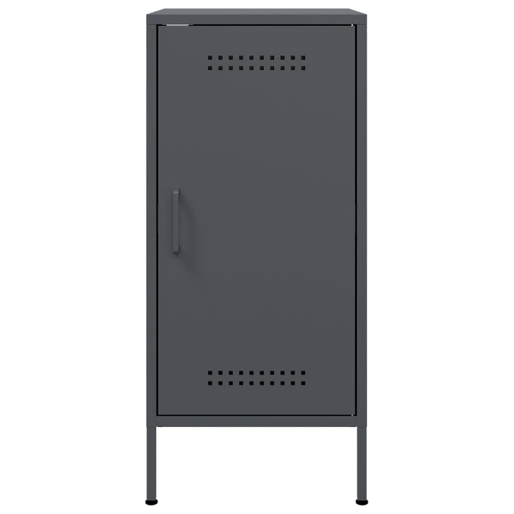 Dressoir 36x39x79 cm staal antracietkleurig is nu te koop bij PeponiXL, paradijselijk wonen!