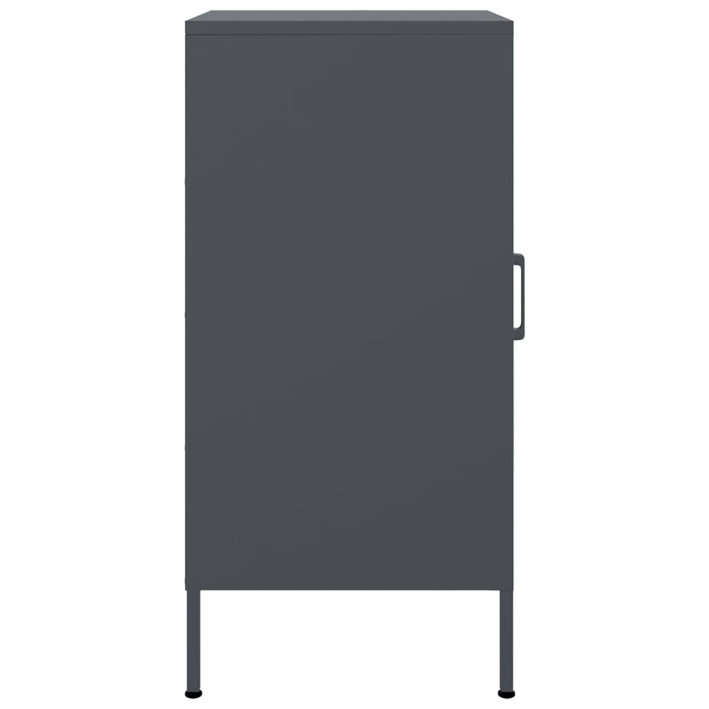 Dressoir 36x39x79 cm staal antracietkleurig is nu te koop bij PeponiXL, paradijselijk wonen!