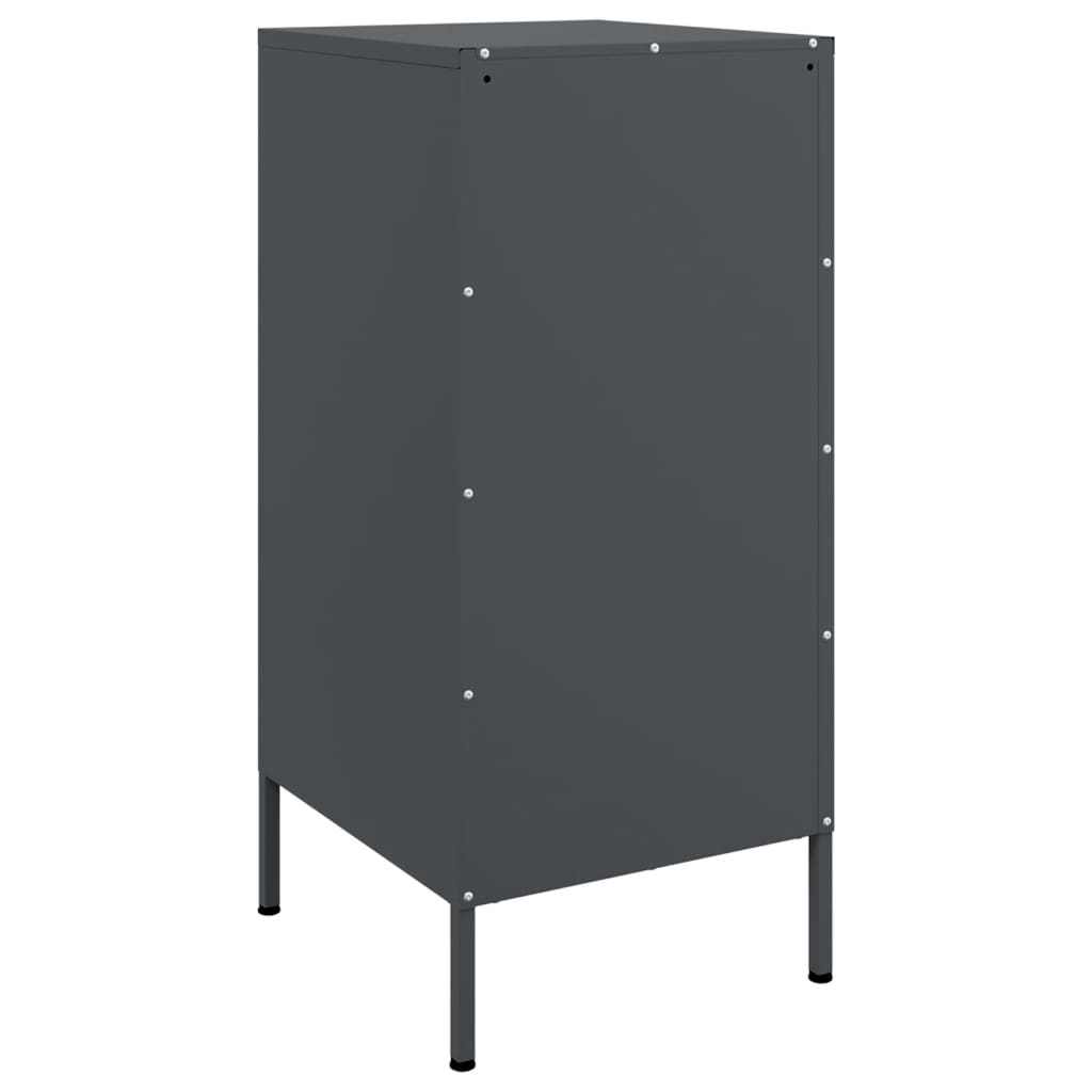Dressoir 36x39x79 cm staal antracietkleurig is nu te koop bij PeponiXL, paradijselijk wonen!