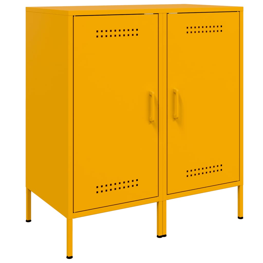 Dressoirs 2 st 36x39x79 cm staal mosterdgeel is nu te koop bij PeponiXL, paradijselijk wonen!