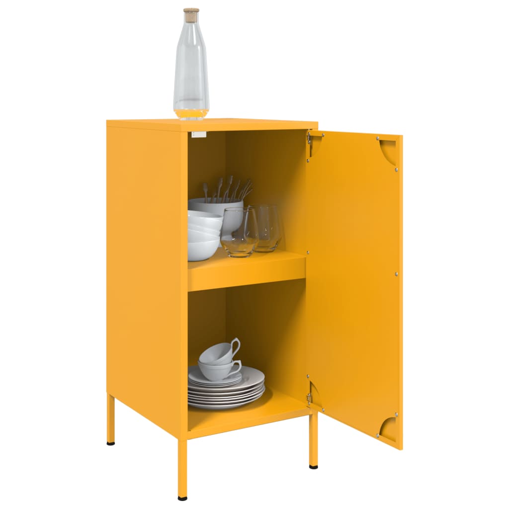 Dressoirs 2 st 36x39x79 cm staal mosterdgeel is nu te koop bij PeponiXL, paradijselijk wonen!