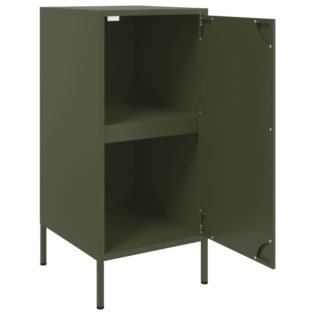 Dressoirs 2 st 36x39x79 cm staal olijfgroen is nu te koop bij PeponiXL, paradijselijk wonen!