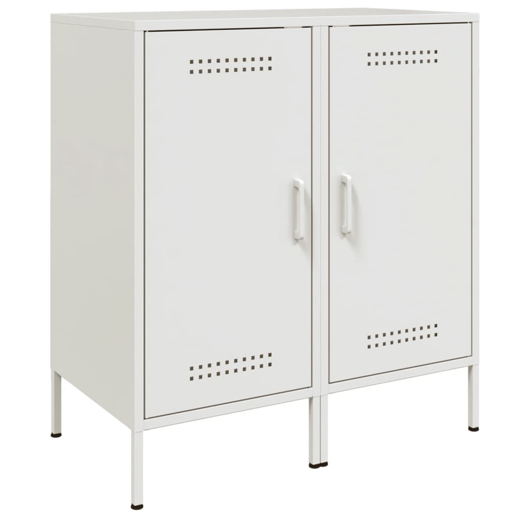 Dressoirs 2 st 36x39x79 cm staal wit is nu te koop bij PeponiXL, paradijselijk wonen!