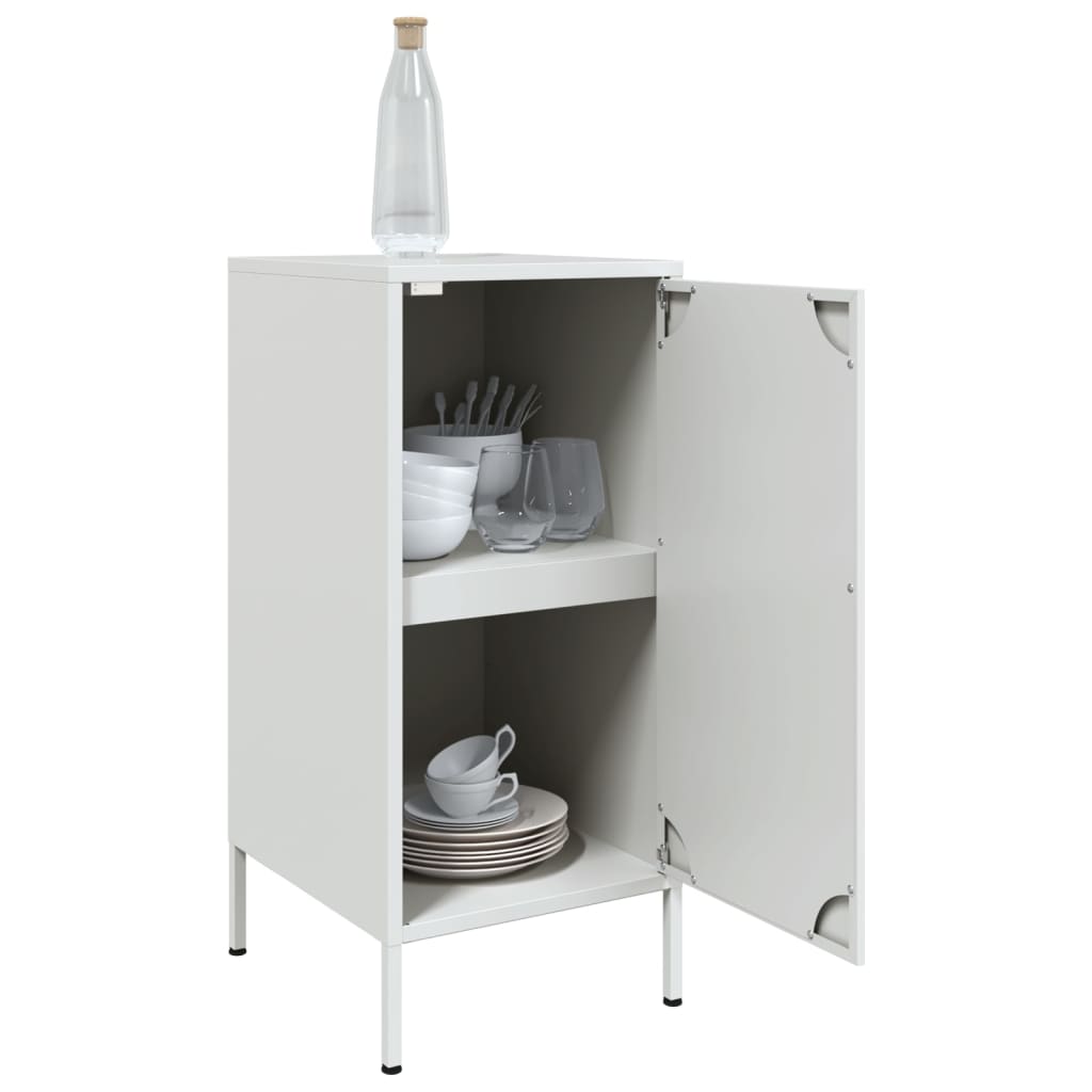Dressoirs 2 st 36x39x79 cm staal wit is nu te koop bij PeponiXL, paradijselijk wonen!