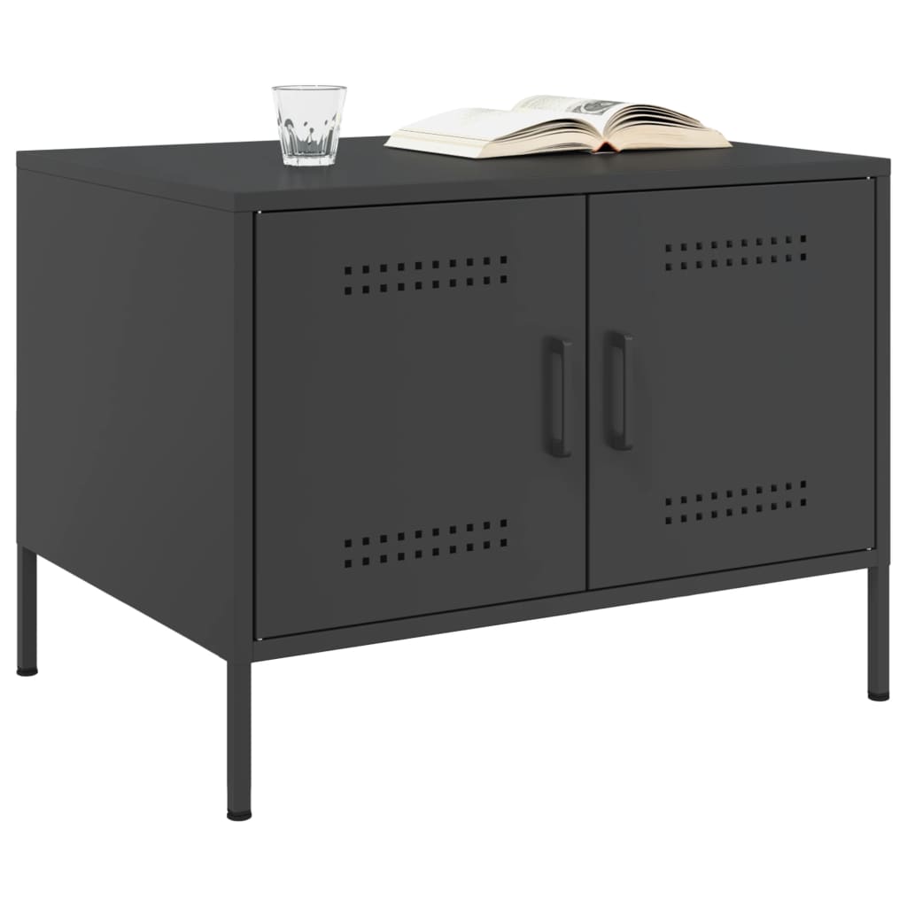 Salontafel 68x50x50,5 cm staal zwart is nu te koop bij PeponiXL, paradijselijk wonen!