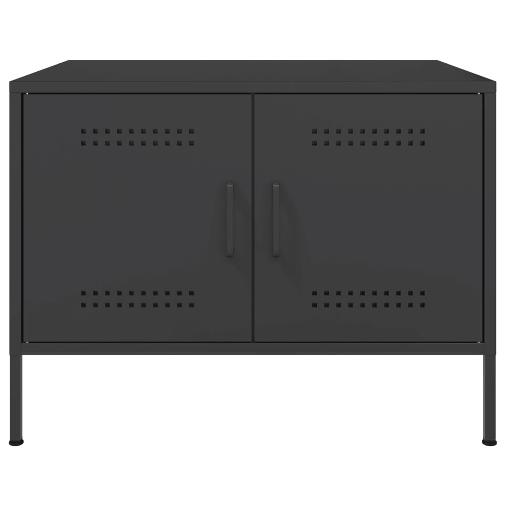 Salontafel 68x50x50,5 cm staal zwart is nu te koop bij PeponiXL, paradijselijk wonen!
