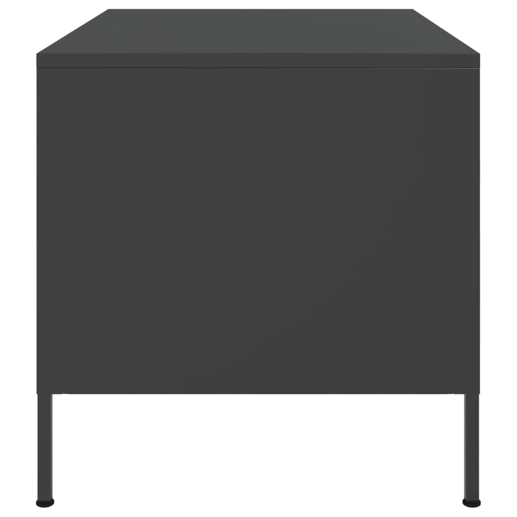 Salontafel 68x50x50,5 cm staal zwart is nu te koop bij PeponiXL, paradijselijk wonen!