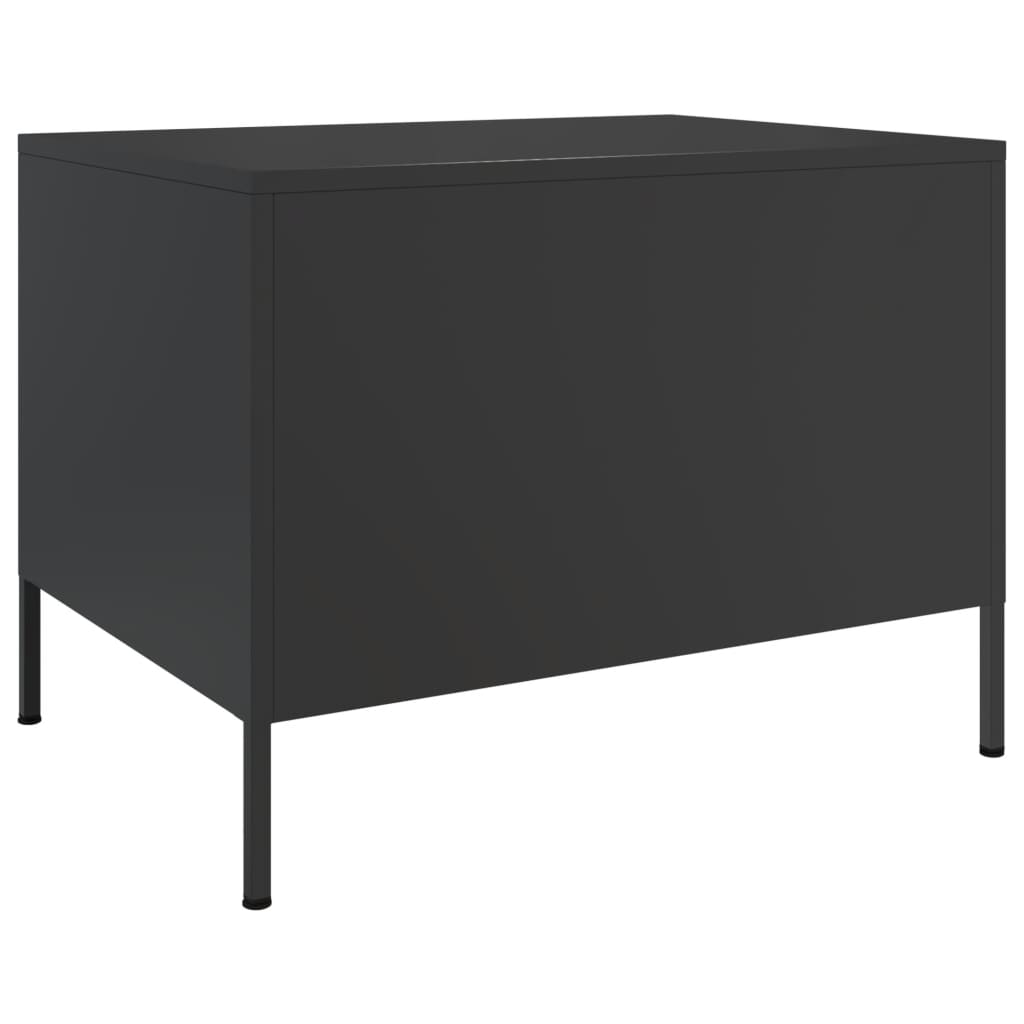 Salontafel 68x50x50,5 cm staal zwart is nu te koop bij PeponiXL, paradijselijk wonen!