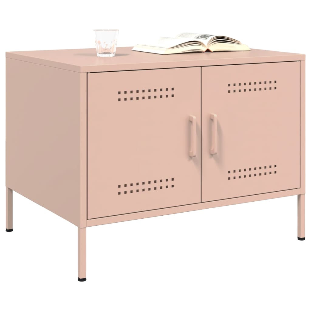 Salontafel 68x50x50,5 cm staal roze is nu te koop bij PeponiXL, paradijselijk wonen!