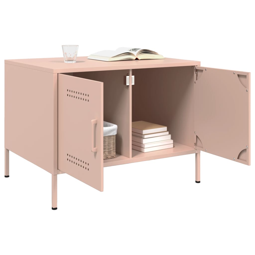 Salontafel 68x50x50,5 cm staal roze is nu te koop bij PeponiXL, paradijselijk wonen!