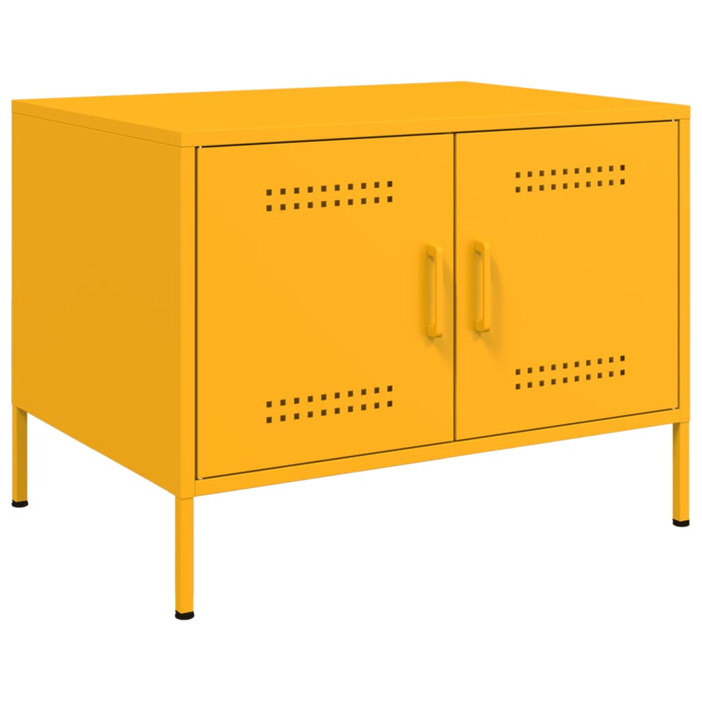 Salontafel 68x50x50,5 cm staal mosterdgeel is nu te koop bij PeponiXL, paradijselijk wonen!