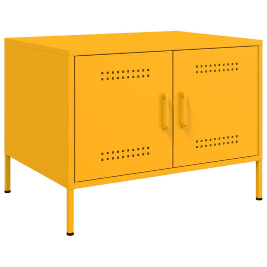 Salontafel 68x50x50,5 cm staal mosterdgeel is nu te koop bij PeponiXL, paradijselijk wonen!