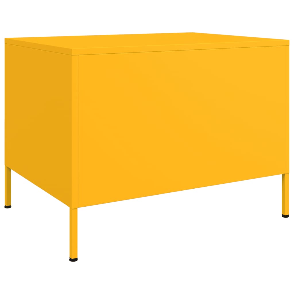 Salontafel 68x50x50,5 cm staal mosterdgeel is nu te koop bij PeponiXL, paradijselijk wonen!