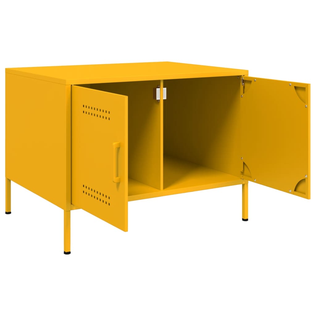 Salontafel 68x50x50,5 cm staal mosterdgeel is nu te koop bij PeponiXL, paradijselijk wonen!