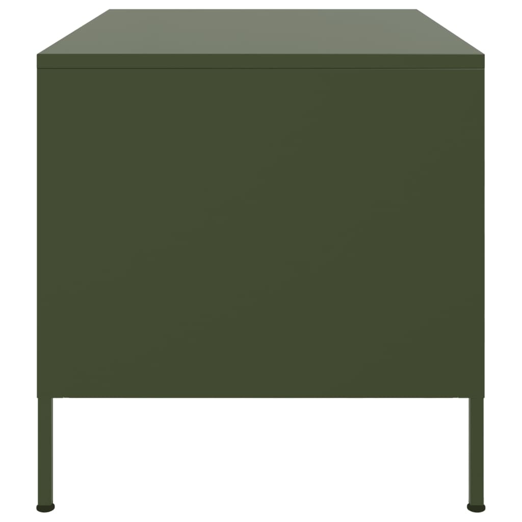 Salontafel 68x50x50,5 cm staal olijfgroen is nu te koop bij PeponiXL, paradijselijk wonen!