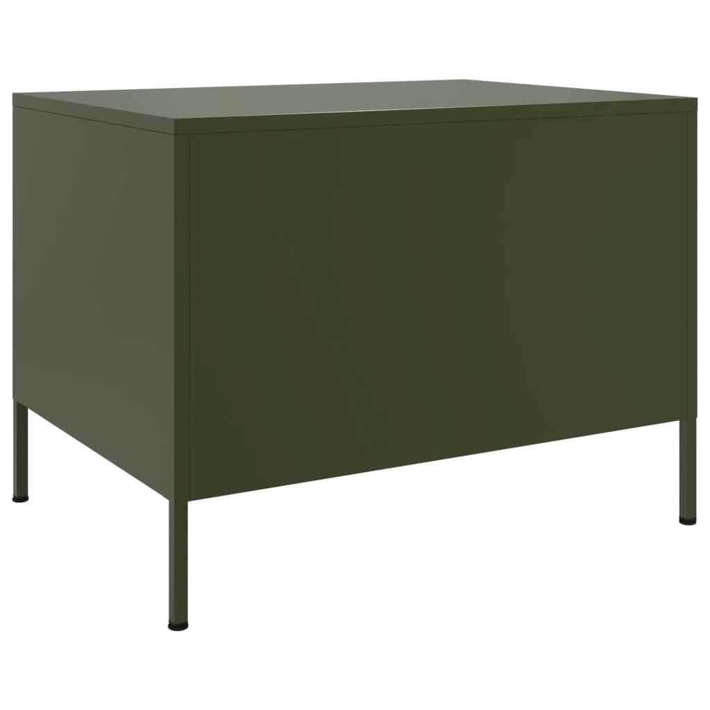 Salontafel 68x50x50,5 cm staal olijfgroen is nu te koop bij PeponiXL, paradijselijk wonen!