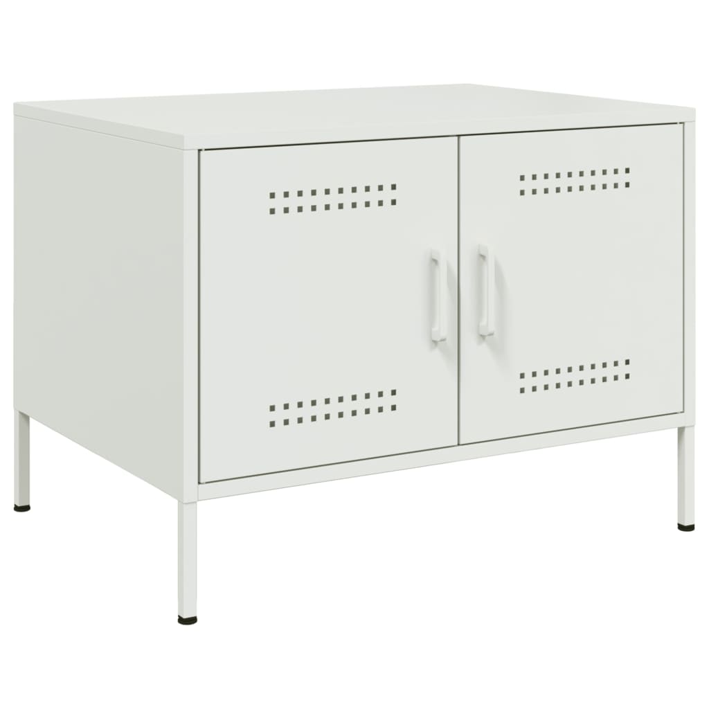 Salontafel 68x50x50,5 cm staal wit is nu te koop bij PeponiXL, paradijselijk wonen!