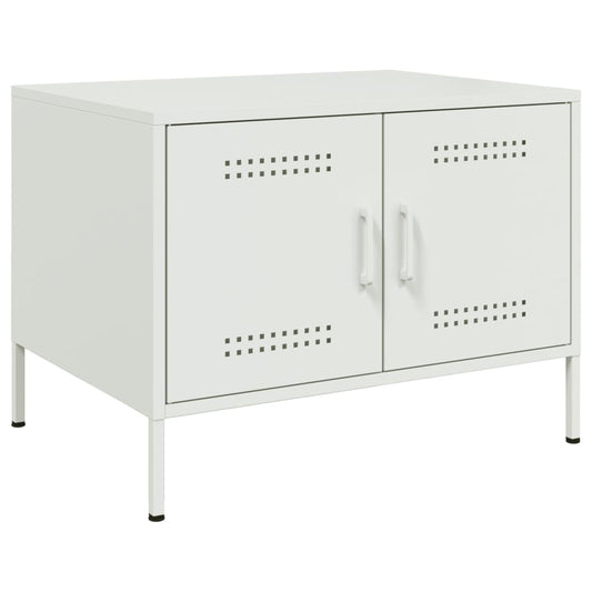 Salontafel 68x50x50,5 cm staal wit is nu te koop bij PeponiXL, paradijselijk wonen!
