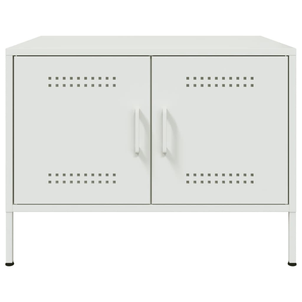 Salontafel 68x50x50,5 cm staal wit is nu te koop bij PeponiXL, paradijselijk wonen!