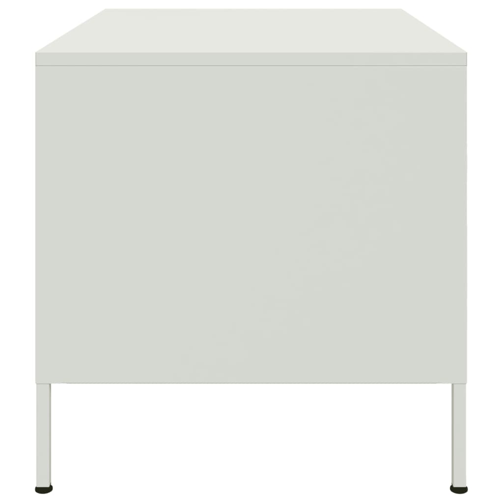 Salontafel 68x50x50,5 cm staal wit is nu te koop bij PeponiXL, paradijselijk wonen!