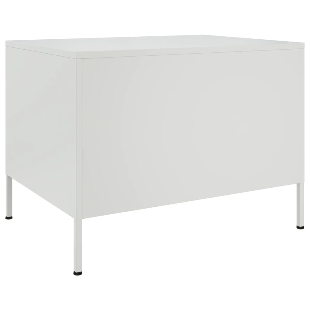 Salontafel 68x50x50,5 cm staal wit is nu te koop bij PeponiXL, paradijselijk wonen!