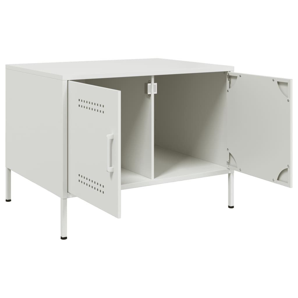 Salontafel 68x50x50,5 cm staal wit is nu te koop bij PeponiXL, paradijselijk wonen!