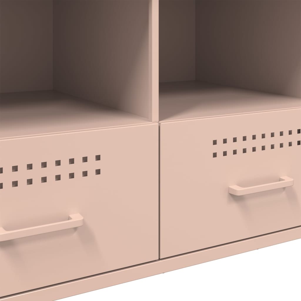 Tv-meubel 100,5x39x50,5 cm staal roze is nu te koop bij PeponiXL, paradijselijk wonen!