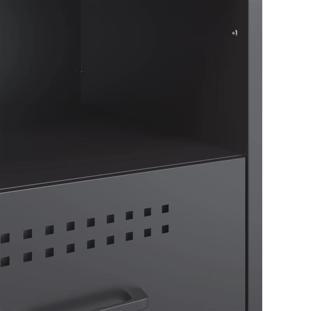 Nachtkastjes 2 st 36x39x50,5 cm staal antracietkleurig is nu te koop bij PeponiXL, paradijselijk wonen!