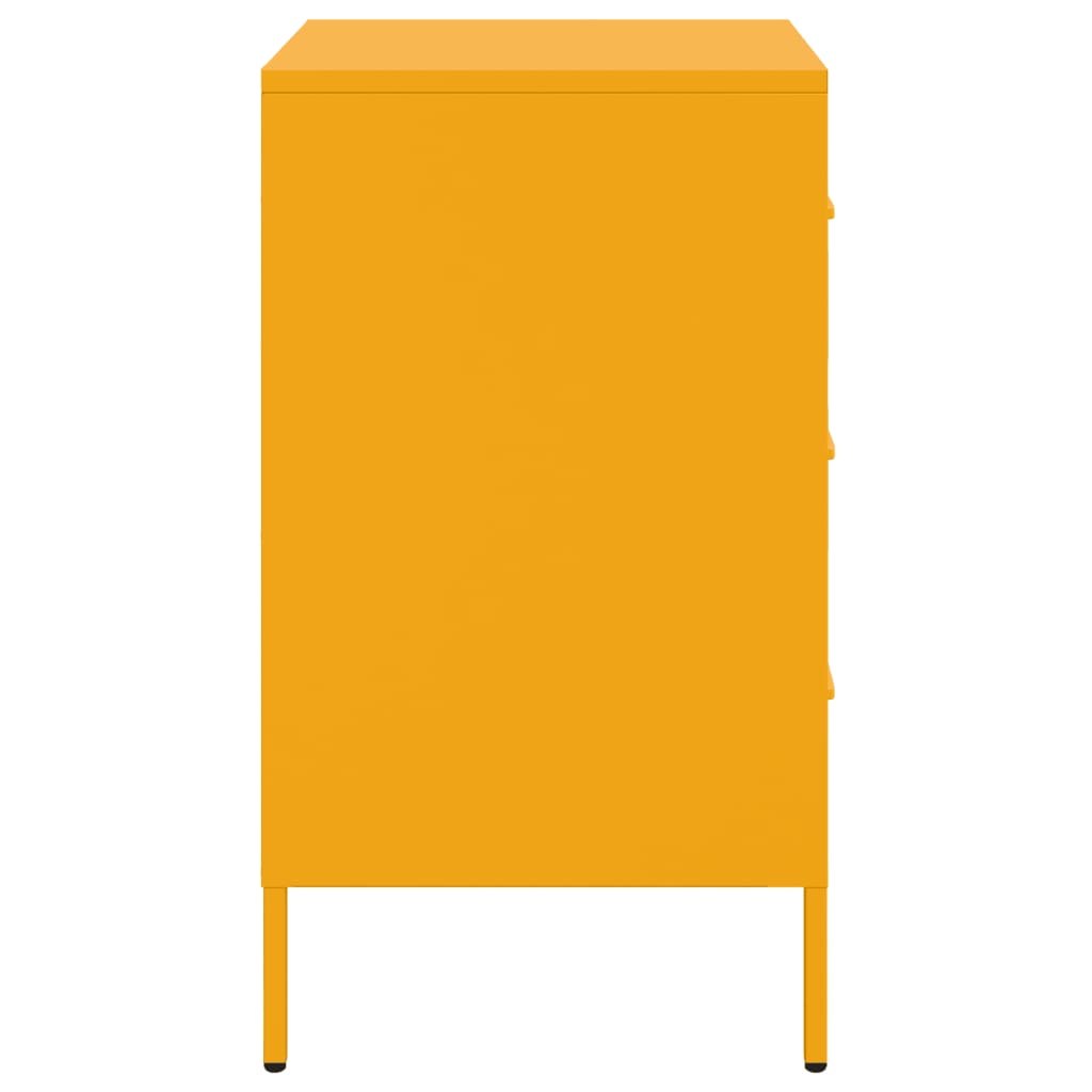 Nachtkastje 36x39x68 cm staal mosterdgeel is nu te koop bij PeponiXL, paradijselijk wonen!