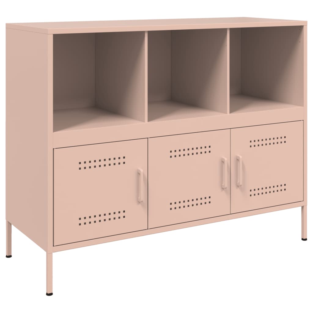 Dressoir 100,5x39x79 cm staal roze is nu te koop bij PeponiXL, paradijselijk wonen!