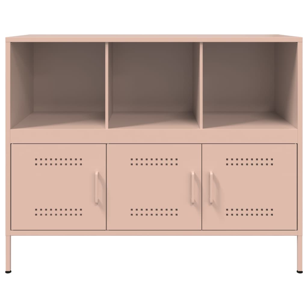 Dressoir 100,5x39x79 cm staal roze is nu te koop bij PeponiXL, paradijselijk wonen!