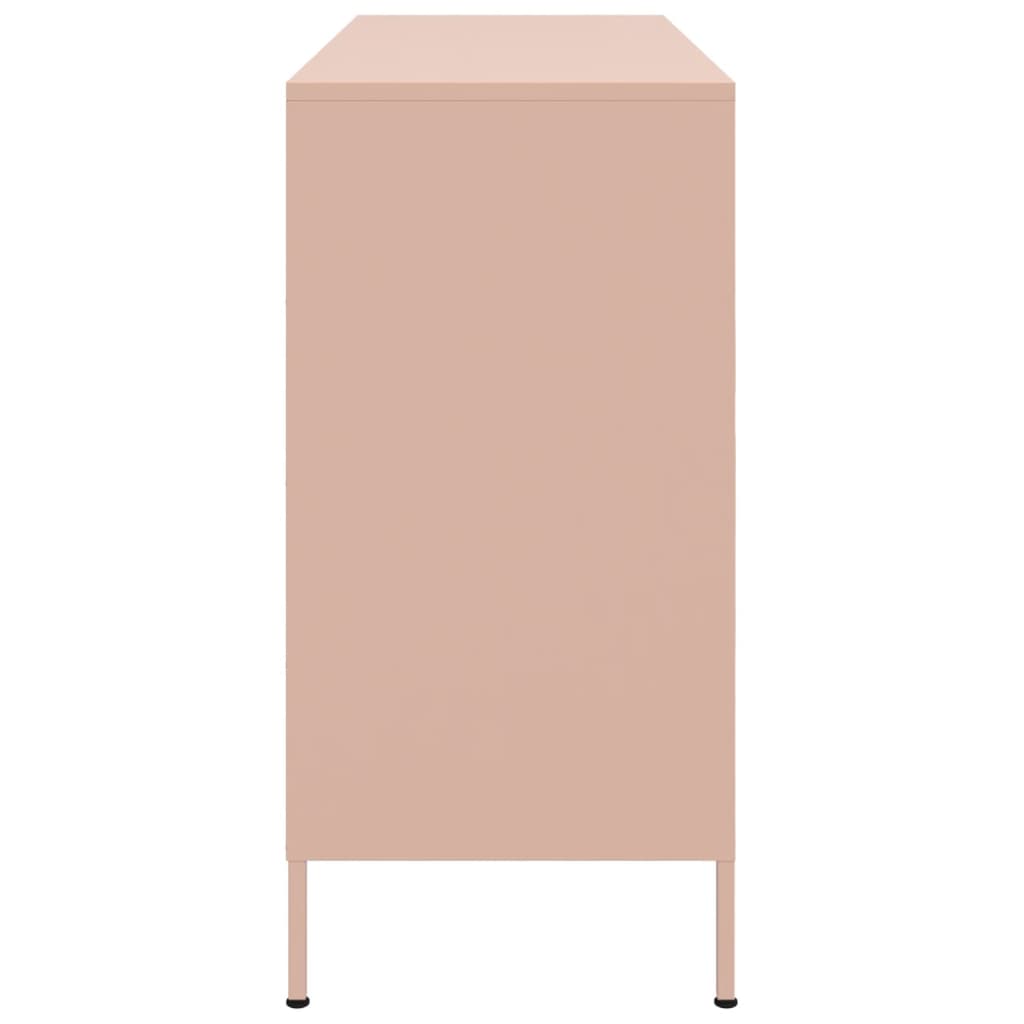 Dressoir 100,5x39x79 cm staal roze is nu te koop bij PeponiXL, paradijselijk wonen!