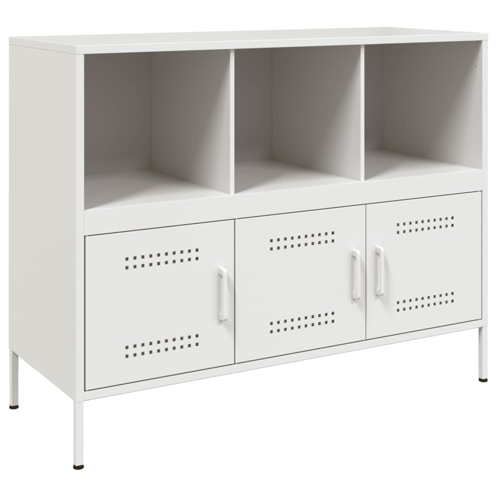 Dressoir 100,5x39x79 cm staal wit is nu te koop bij PeponiXL, paradijselijk wonen!