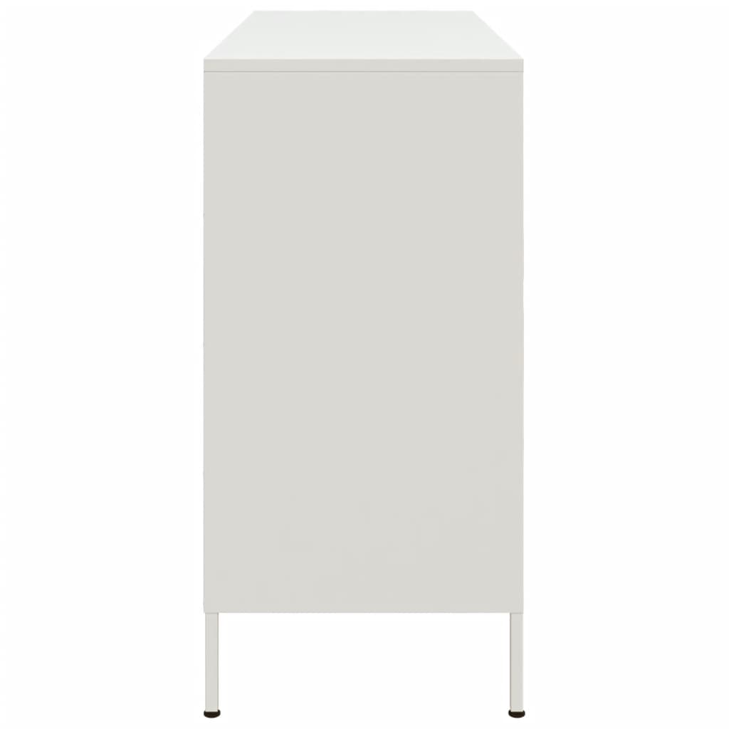 Dressoir 100,5x39x79 cm staal wit is nu te koop bij PeponiXL, paradijselijk wonen!