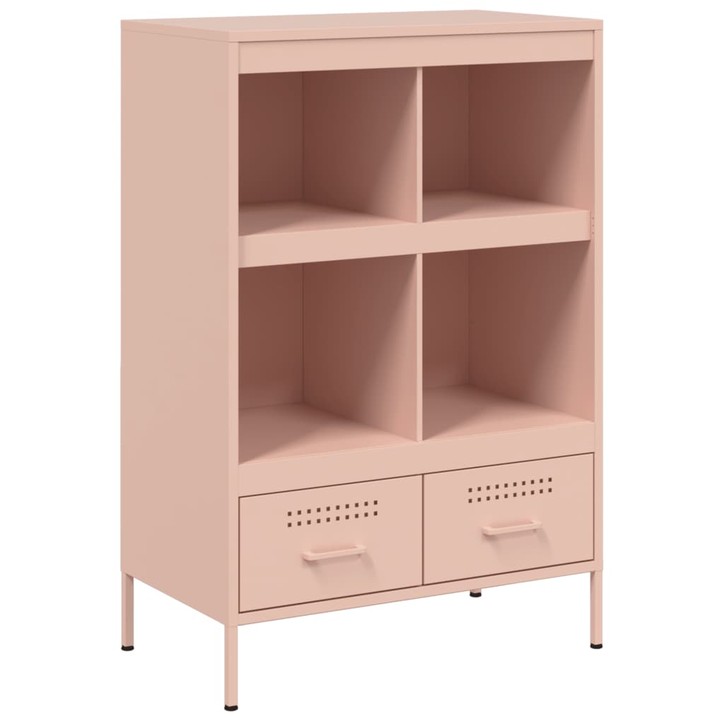 Hoge kast 68x39x101,5 cm staal roze is nu te koop bij PeponiXL, paradijselijk wonen!
