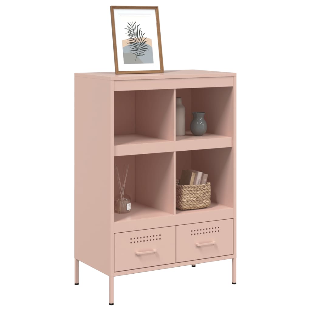 Hoge kast 68x39x101,5 cm staal roze is nu te koop bij PeponiXL, paradijselijk wonen!