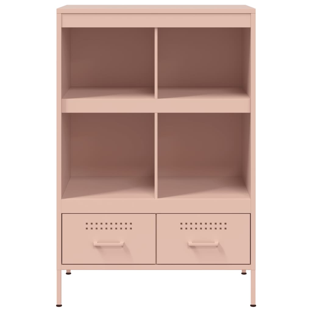 Hoge kast 68x39x101,5 cm staal roze is nu te koop bij PeponiXL, paradijselijk wonen!