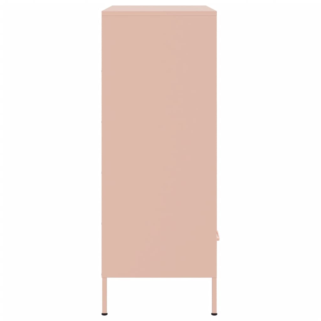 Hoge kast 68x39x101,5 cm staal roze is nu te koop bij PeponiXL, paradijselijk wonen!